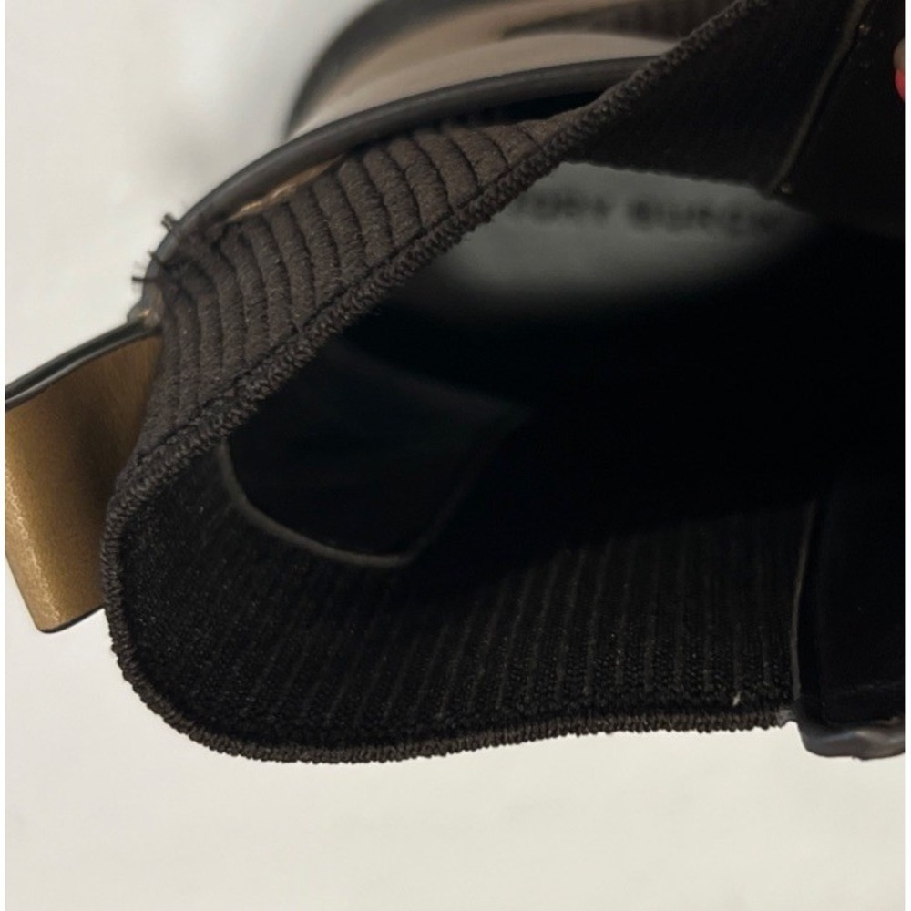 TORY BURCH Double T Chelsea Flat Leather Bootie Tan Women's Size 6.5 - Picture 9 of 9